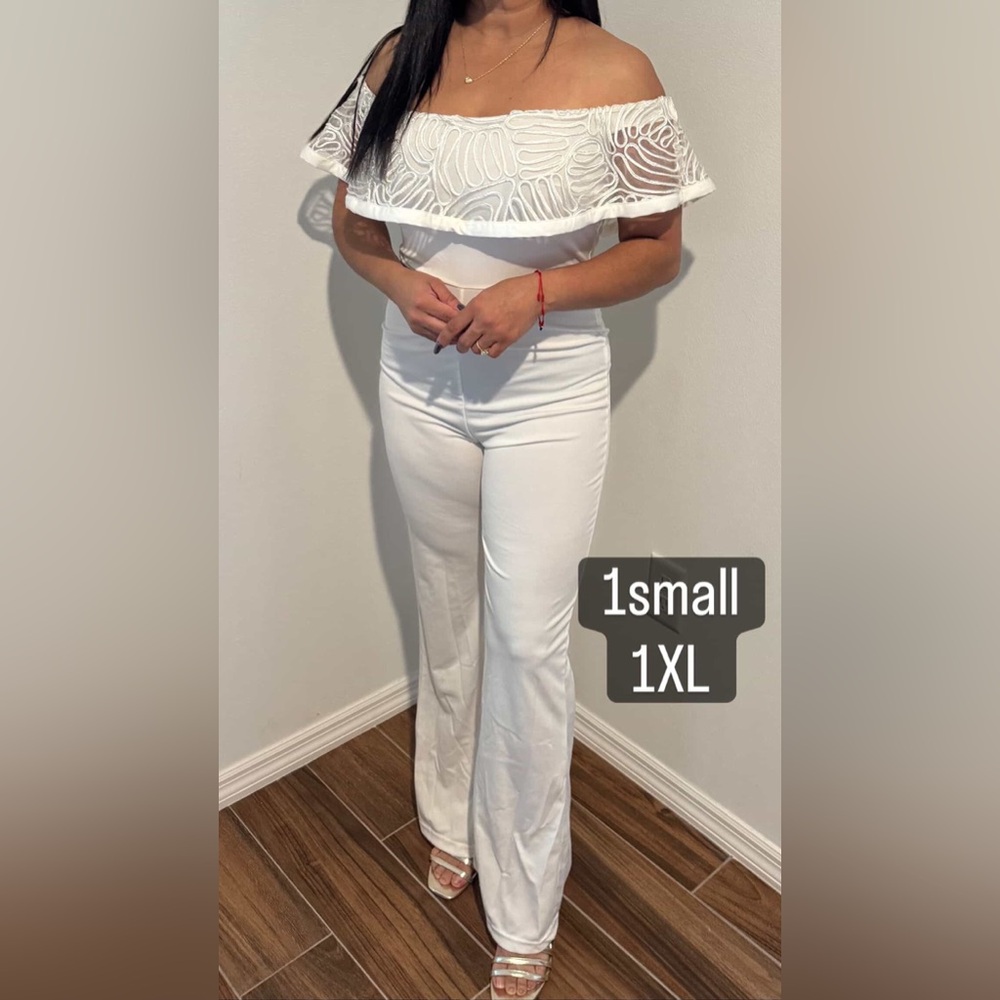 White dressy jumpsuit